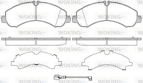 WOKING Комплект тормозных колодок, дисковый тормоз P17463.01