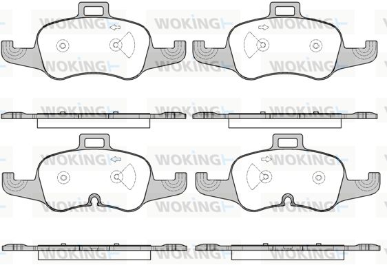 WOKING Комплект тормозных колодок, дисковый тормоз P17533.00