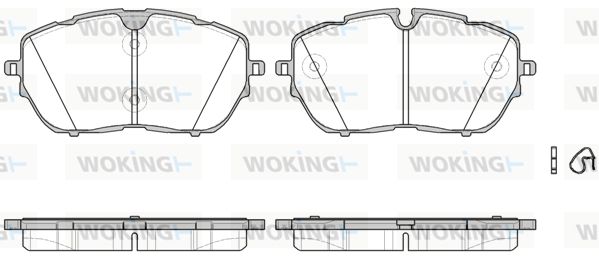 WOKING Комплект тормозных колодок, дисковый тормоз P17543.00