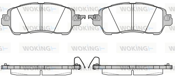 WOKING Комплект тормозных колодок, дисковый тормоз P17563.04