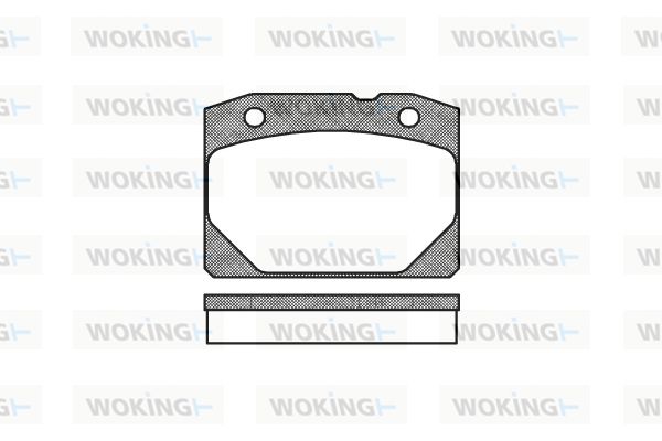 WOKING Комплект тормозных колодок, дисковый тормоз P1803.00