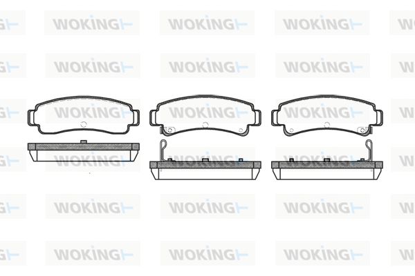 WOKING Комплект тормозных колодок, дисковый тормоз P2023.12