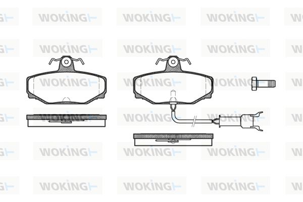 WOKING Комплект тормозных колодок, дисковый тормоз P2043.12