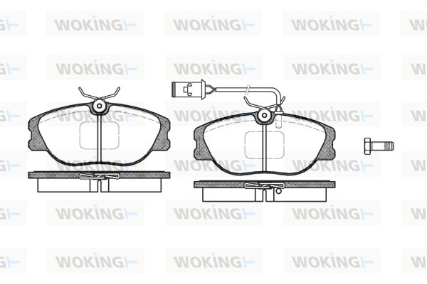 WOKING Комплект тормозных колодок, дисковый тормоз P2053.02