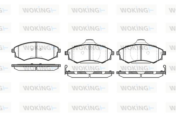 WOKING Комплект тормозных колодок, дисковый тормоз P2183.05