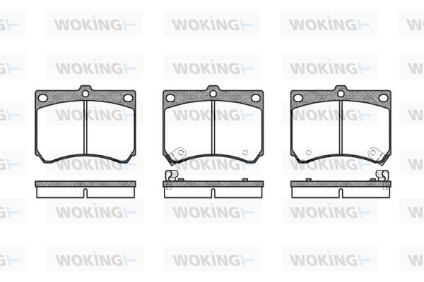 WOKING Комплект тормозных колодок, дисковый тормоз P2333.02