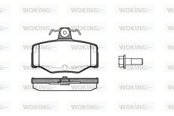 WOKING Комплект тормозных колодок, дисковый тормоз P2433.00