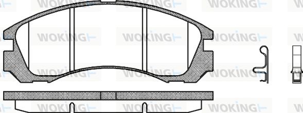 WOKING Комплект тормозных колодок, дисковый тормоз P2543.32