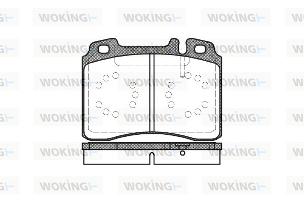 WOKING Комплект тормозных колодок, дисковый тормоз P2793.00