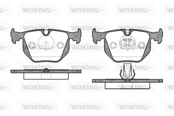 WOKING Комплект тормозных колодок, дисковый тормоз P2813.20