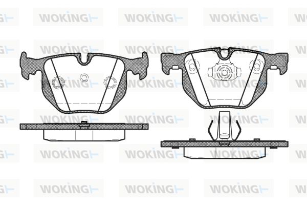 WOKING Комплект тормозных колодок, дисковый тормоз P2813.40