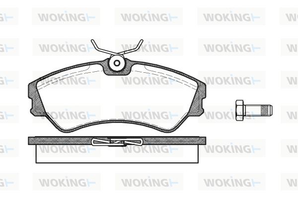 WOKING Комплект тормозных колодок, дисковый тормоз P2833.00