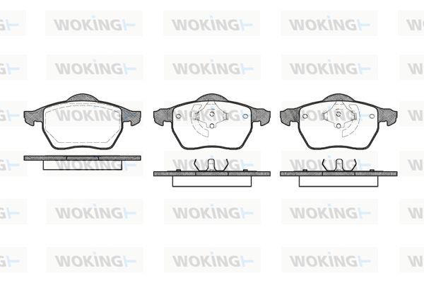 WOKING Комплект тормозных колодок, дисковый тормоз P2903.50