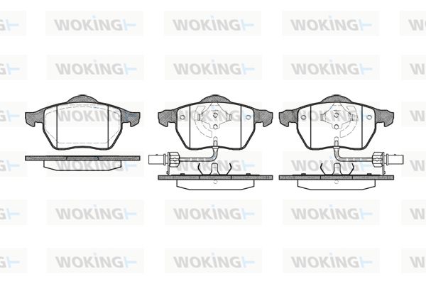 WOKING Комплект тормозных колодок, дисковый тормоз P2903.52