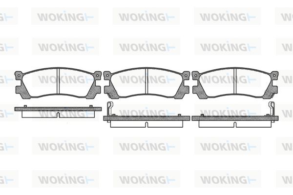 WOKING Комплект тормозных колодок, дисковый тормоз P2993.12