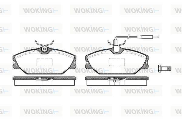 WOKING Bremžu uzliku kompl., Disku bremzes P3083.12