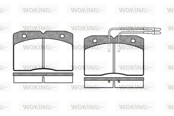 WOKING Bremžu uzliku kompl., Disku bremzes P3113.04