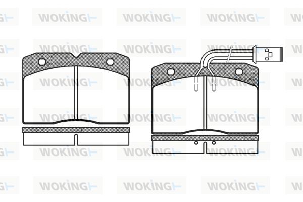 WOKING Комплект тормозных колодок, дисковый тормоз P3113.12