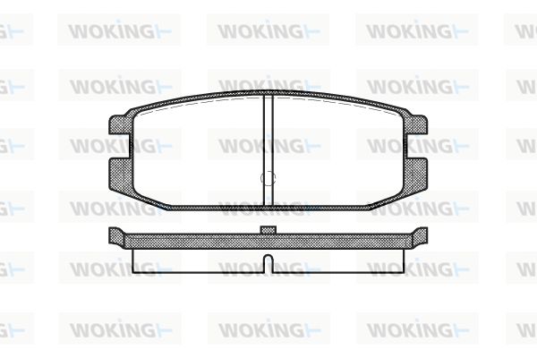 WOKING Комплект тормозных колодок, дисковый тормоз P3173.00