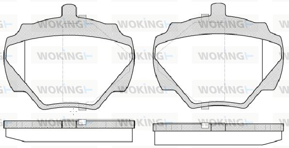 WOKING Комплект тормозных колодок, дисковый тормоз P3223.10