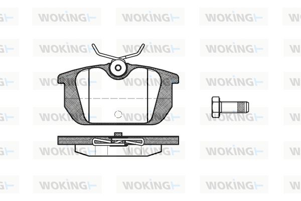 WOKING Комплект тормозных колодок, дисковый тормоз P3313.10