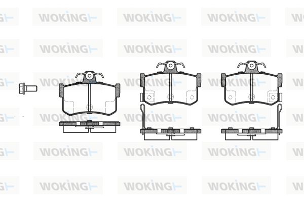 WOKING Bremžu uzliku kompl., Disku bremzes P3513.12