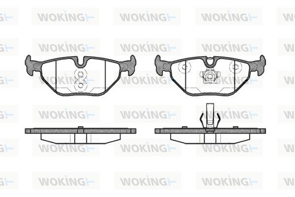 WOKING Bremžu uzliku kompl., Disku bremzes P3653.40