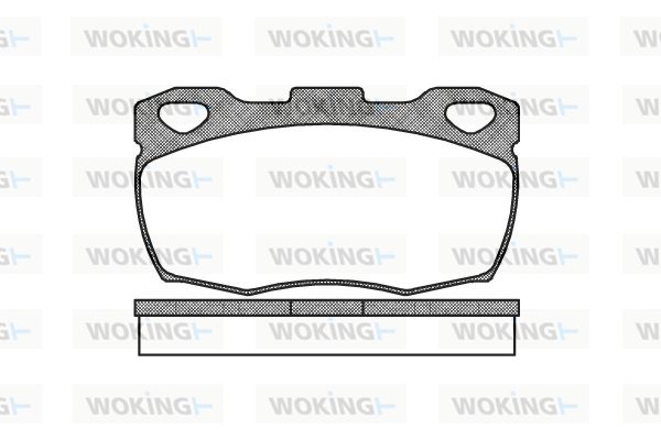 WOKING Комплект тормозных колодок, дисковый тормоз P3663.00