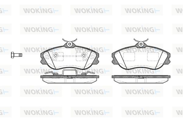 WOKING Bremžu uzliku kompl., Disku bremzes P3763.20