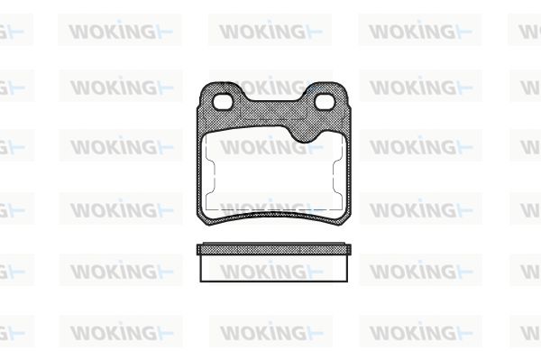 WOKING Комплект тормозных колодок, дисковый тормоз P3823.10