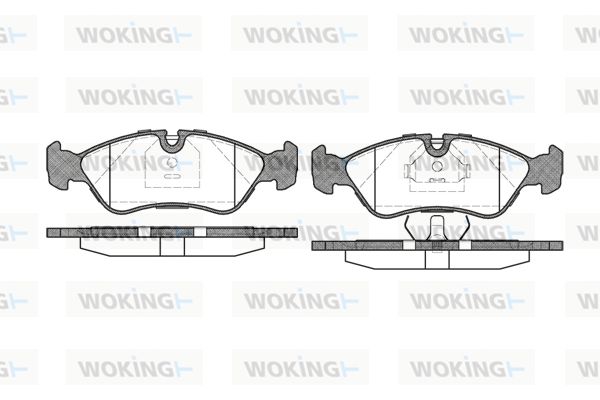 WOKING Комплект тормозных колодок, дисковый тормоз P3863.30