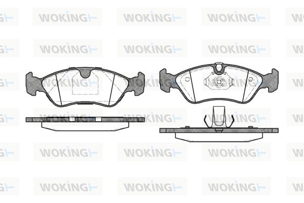 WOKING Комплект тормозных колодок, дисковый тормоз P3863.50