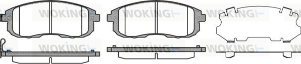 WOKING Комплект тормозных колодок, дисковый тормоз P3933.11