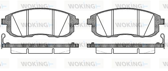 WOKING Bremžu uzliku kompl., Disku bremzes P3933.14