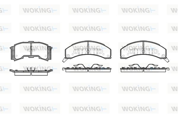 WOKING Bremžu uzliku kompl., Disku bremzes P4593.00