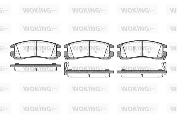 WOKING Bremžu uzliku kompl., Disku bremzes P4663.22