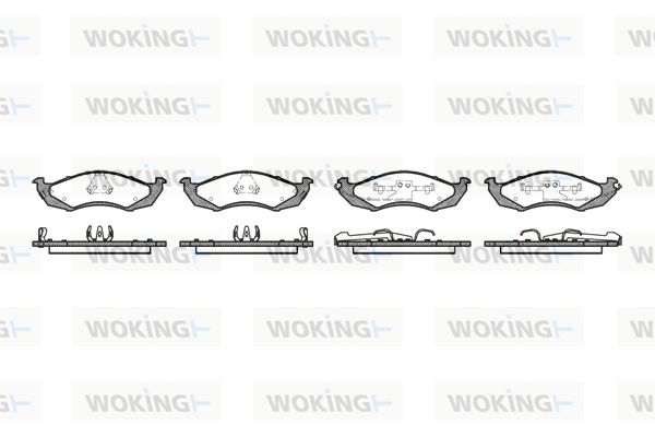 WOKING Bremžu uzliku kompl., Disku bremzes P4683.02