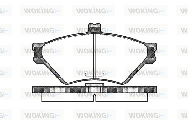 WOKING Bremžu uzliku kompl., Disku bremzes P4743.00