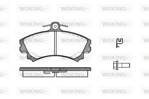 WOKING Комплект тормозных колодок, дисковый тормоз P4903.21