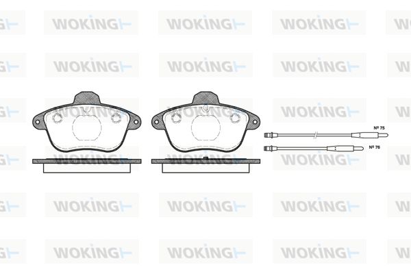 WOKING Комплект тормозных колодок, дисковый тормоз P5013.14