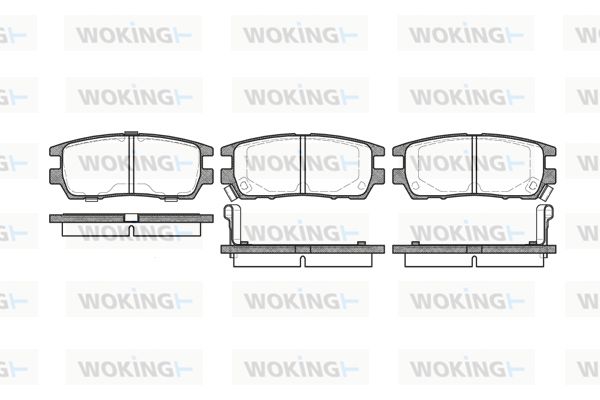 WOKING Bremžu uzliku kompl., Disku bremzes P5053.02