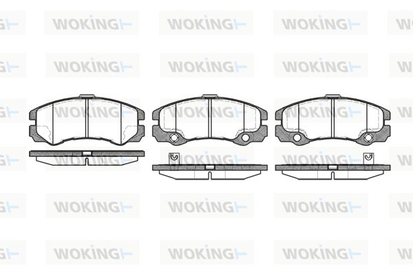 WOKING Bremžu uzliku kompl., Disku bremzes P5253.32