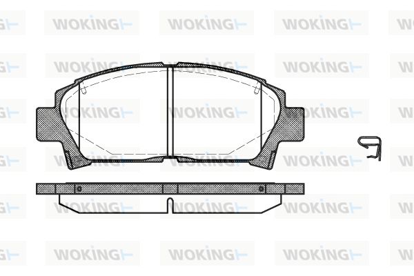 WOKING Комплект тормозных колодок, дисковый тормоз P5273.02