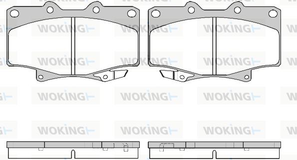 WOKING Комплект тормозных колодок, дисковый тормоз P5293.04