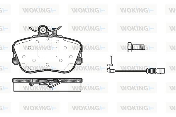 WOKING Bremžu uzliku kompl., Disku bremzes P5453.02