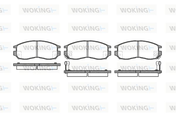 WOKING Bremžu uzliku kompl., Disku bremzes P5603.02