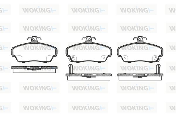 WOKING Bremžu uzliku kompl., Disku bremzes P5903.02