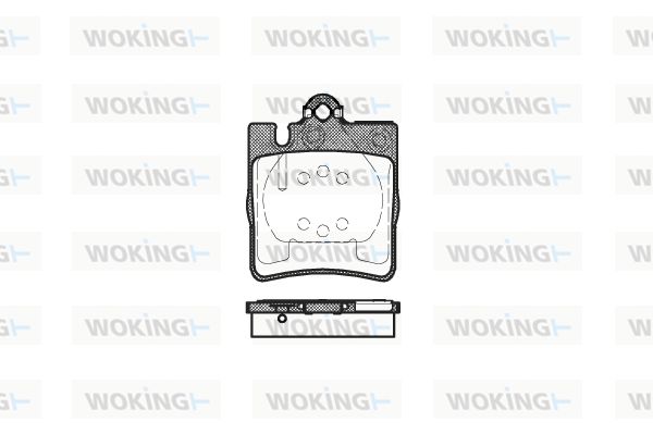 WOKING Комплект тормозных колодок, дисковый тормоз P6093.00