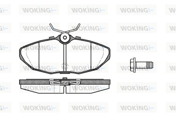 WOKING Комплект тормозных колодок, дисковый тормоз P6323.10