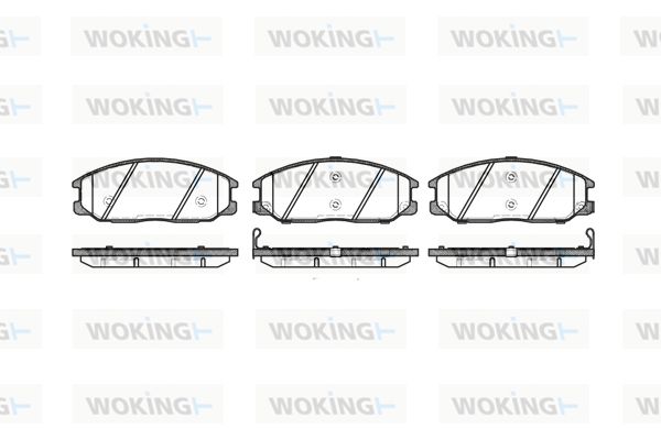 WOKING Комплект тормозных колодок, дисковый тормоз P6713.12